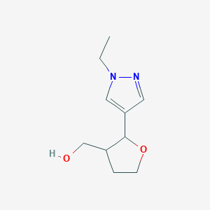 [2-(1-Ethyl-1H-pyrazol-4-yl)oxolan-3-yl]methanol - 