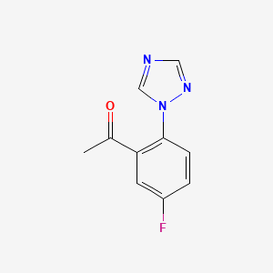 1-[5-Fluoro-2-(1H-1,2,4-triazol-1-YL)phenyl]ethan-1-one - 
