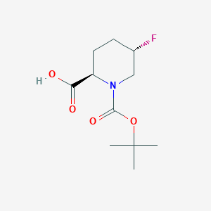 (2R,5S)-1-[(tert-Butoxy)carbonyl]-5-fluoropiperidine-2-carboxylic acid - 