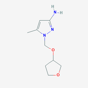 5-Methyl-1-[(oxolan-3-yloxy)methyl]-1H-pyrazol-3-amine - 