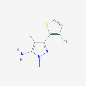 3-(3-Chlorothiophen-2-yl)-1,4-dimethyl-1H-pyrazol-5-amine - 