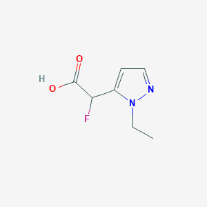 2-(1-ethyl-1H-pyrazol-5-yl)-2-fluoroacetic acid - 