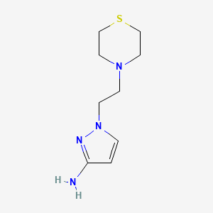1-[2-(Thiomorpholin-4-YL)ethyl]-1H-pyrazol-3-amine - 