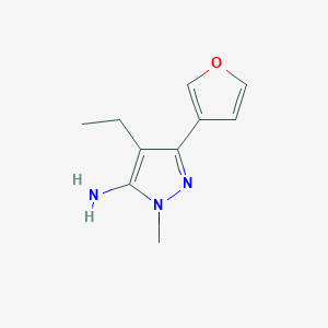 4-Ethyl-3-(furan-3-YL)-1-methyl-1H-pyrazol-5-amine - 