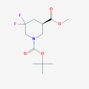 1-tert-Butyl 3-methyl (3R)-5,5-difluoropiperidine-1,3-dicarboxylate - 