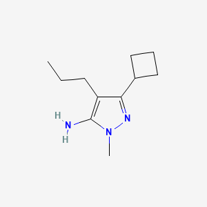 3-cyclobutyl-1-methyl-4-propyl-1H-pyrazol-5-amine - 