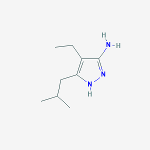 4-Ethyl-3-(2-methylpropyl)-1H-pyrazol-5-amine - 