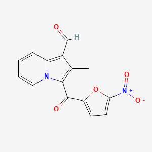 2-Methyl-3-(5-nitrofuran-2-carbonyl)indolizine-1-carbaldehyde - 885457-18-1