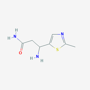 3-Amino-3-(2-methyl-1,3-thiazol-5-yl)propanamide - 