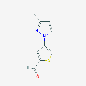 4-(3-Methyl-1H-pyrazol-1-YL)thiophene-2-carbaldehyde - 
