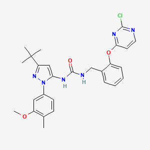1-(3-(tert-Butyl)-1-(3-methoxy-4-methylphenyl)-1H-pyrazol-5-yl)-3-(2-((2-chloropyrimidin-4-yl)oxy)benzyl)urea - 