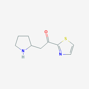 2-(Pyrrolidin-2-yl)-1-(1,3-thiazol-2-yl)ethan-1-one - 
