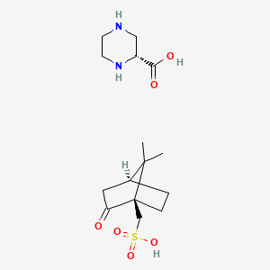 [(1R,4S)-7,7-dimethyl-2-oxo-1-bicyclo[2.2.1]heptanyl]methanesulfonic acid;(2R)-piperazine-2-carboxylic acid - 