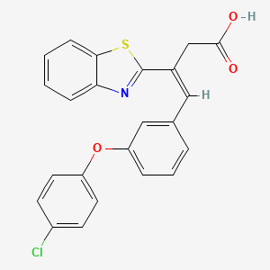 3-(1,3-Benzothiazol-2-yl)-4-[3-(4-chlorophenoxy)phenyl]but-3-enoic acid - 