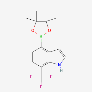 4-(Tetramethyl-1,3,2-dioxaborolan-2-yl)-7-(trifluoromethyl)-1H-indole - 