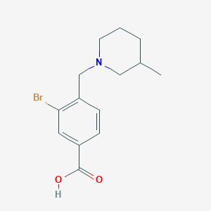3-Bromo-4-((3-methylpiperidin-1-yl)methyl)benzoic acid - 1131594-60-9