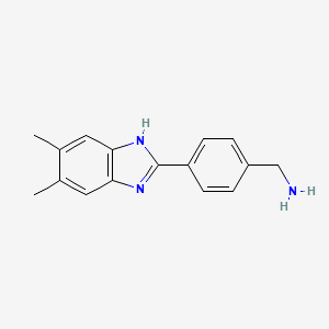 [4-(5,6-Dimethyl-1H-1,3-benzodiazol-2-yl)phenyl]methanamine - 