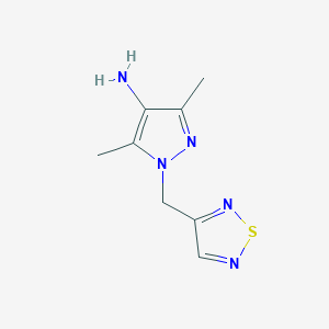 3,5-Dimethyl-1-[(1,2,5-thiadiazol-3-yl)methyl]-1H-pyrazol-4-amine - 
