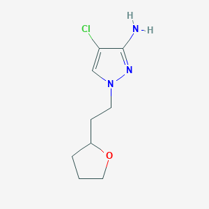 4-chloro-1-[2-(oxolan-2-yl)ethyl]-1H-pyrazol-3-amine - 
