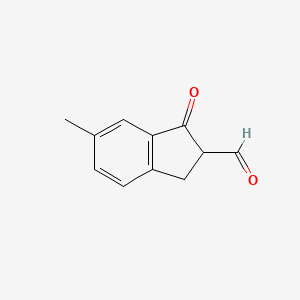 6-methyl-1-oxo-2,3-dihydro-1H-indene-2-carbaldehyde - 