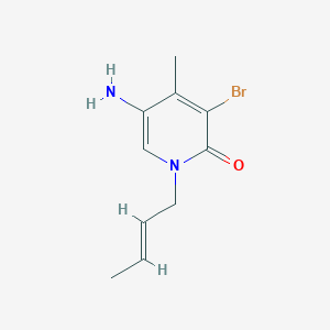 5-Amino-3-bromo-1-(but-2-en-1-yl)-4-methyl-1,2-dihydropyridin-2-one - 