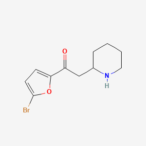 1-(5-Bromofuran-2-yl)-2-(piperidin-2-yl)ethan-1-one - 