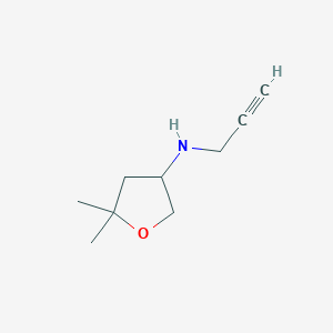 5,5-Dimethyl-N-(prop-2-yn-1-yl)oxolan-3-amine - 