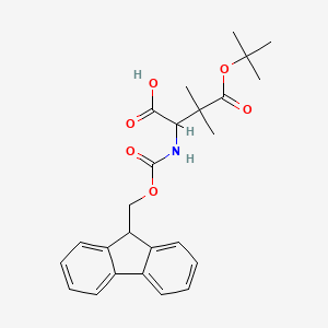 2-((((9H-Fluoren-9-yl)methoxy)carbonyl)amino)-4-(tert-butoxy)-3,3-dimethyl-4-oxobutanoic acid - 1624260-23-6