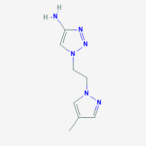 1-[2-(4-Methyl-1H-pyrazol-1-yl)ethyl]-1H-1,2,3-triazol-4-amine - 