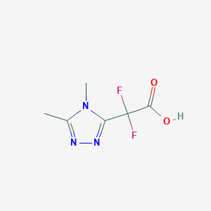 2-(Dimethyl-4H-1,2,4-triazol-3-yl)-2,2-difluoroacetic acid - 