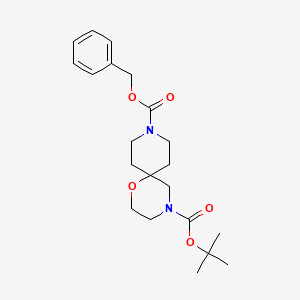 9-Benzyl 4-tert-butyl 1-oxa-4,9-diazaspiro[5.5]undecane-4,9-dicarboxylate - 