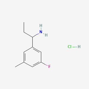 1-(3-Fluoro-5-methylphenyl)propan-1-amine hydrochloride - 