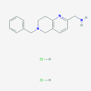 (6-Benzyl-5,6,7,8-tetrahydro-1,6-naphthyridin-2-yl)methanamine dihydrochloride - 