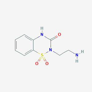 2-(2-aminoethyl)-3,4-dihydro-2H-1$l^{6},2,4-benzothiadiazine-1,1,3-trione - 