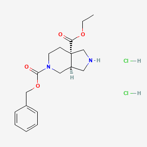 cis-5-Benzyl 7a-ethyl hexahydro-1H-pyrrolo[3,4-c]pyridine-5,7a(6H)-dicarboxylate dihydrochloride - 