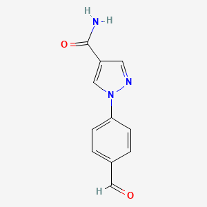 1-(4-Formylphenyl)-1H-pyrazole-4-carboxamide - 1342099-15-3