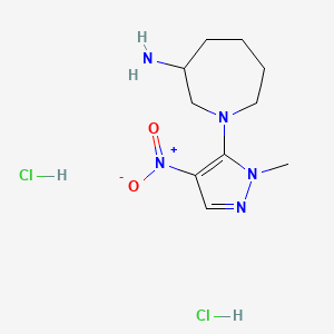 1-(1-Methyl-4-nitro-1H-pyrazol-5-yl)azepan-3-amine dihydrochloride - 