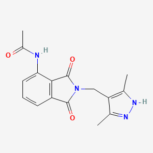 N-(2-((3,5-Dimethyl-1H-pyrazol-4-yl)methyl)-1,3-dioxoisoindolin-4-yl)acetamide - 