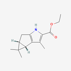 (3BS,4AR)-Ethyl 3,4,4-trimethyl-3B,4,4A,5-tetrahydro-1H-cyclopropa[3,4]cyclopenta[1,2-B]pyrrole-2-carboxylate - 