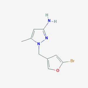 1-[(5-Bromofuran-3-yl)methyl]-5-methyl-1H-pyrazol-3-amine - 