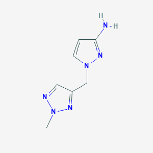 1-[(2-Methyl-2H-1,2,3-triazol-4-yl)methyl]-1H-pyrazol-3-amine - 