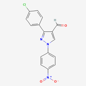 3-(4-Chlorophenyl)-1-(4-nitrophenyl)-1H-pyrazole-4-carbaldehyde - 