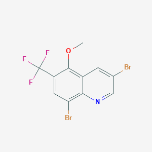 3,8-Dibromo-5-methoxy-6-(trifluoromethyl)quinoline - 
