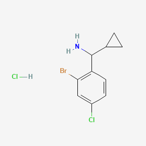 (2-Bromo-4-chlorophenyl)(cyclopropyl)methanamine hydrochloride - 