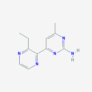 4-(3-Ethylpyrazin-2-yl)-6-methylpyrimidin-2-amine - 913322-76-6