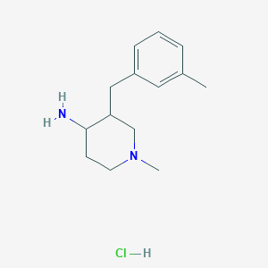 1-Methyl-3-(3-methylbenzyl)piperidin-4-amine hydrochloride - 