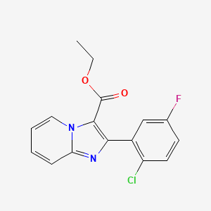 Ethyl 2-(2-chloro-5-fluorophenyl)imidazo[1,2-A]pyridine-3-carboxylate - 