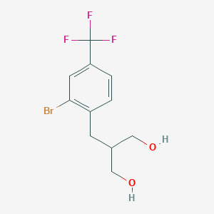 2-(2-Bromo-4-(trifluoromethyl)benzyl)propane-1,3-diol - 