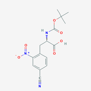 (S)-2-((Tert-butoxycarbonyl)amino)-3-(4-cyano-2-nitrophenyl)propanoic acid - 