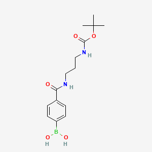 (4-((3-((tert-Butoxycarbonyl)amino)propyl)carbamoyl)phenyl)boronic acid - 